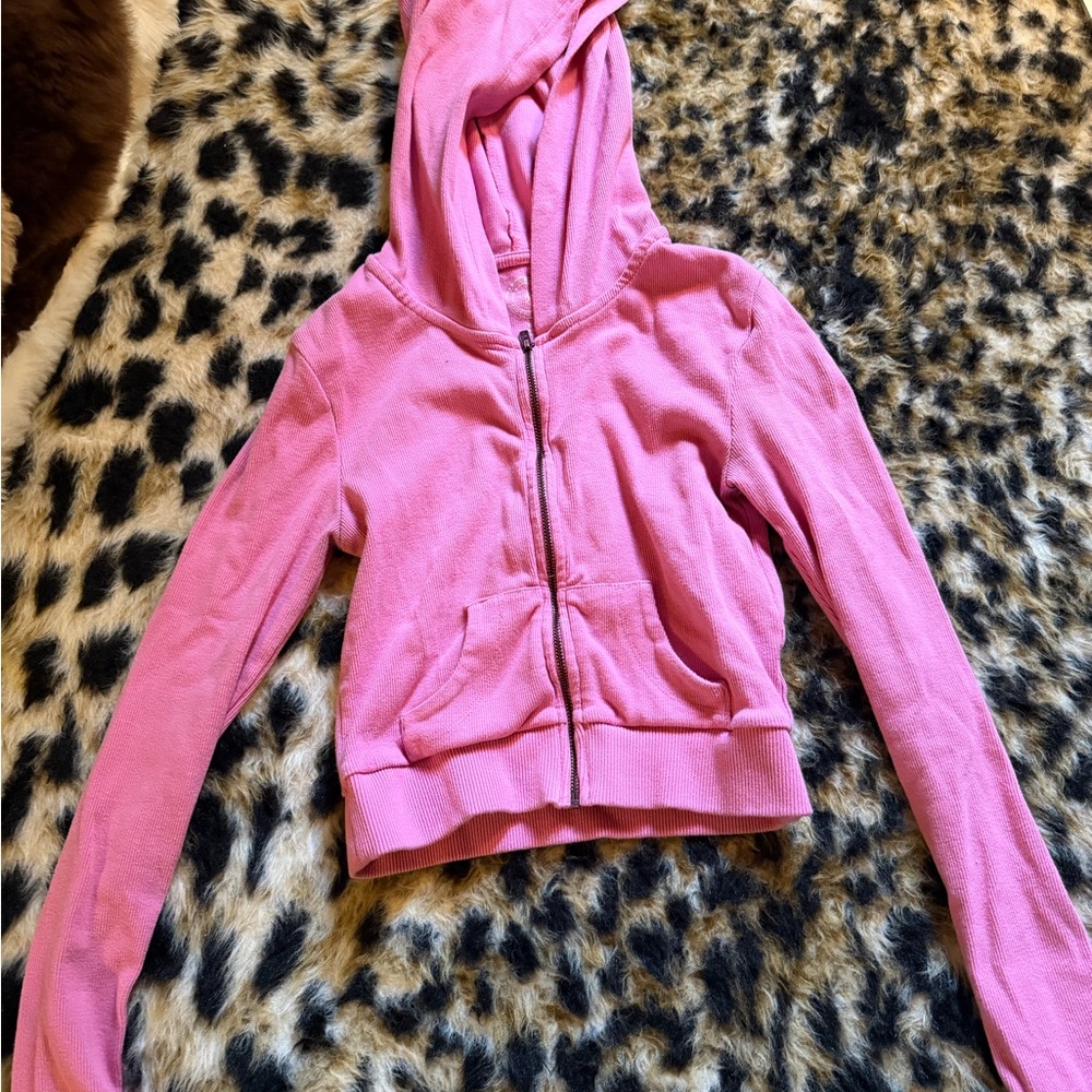 Urban Outfitters Pink Zip-Up Hoodie